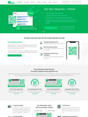 Barcode printing company website template preview