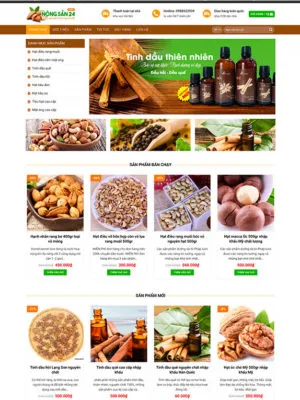 Agricultural products website template preview