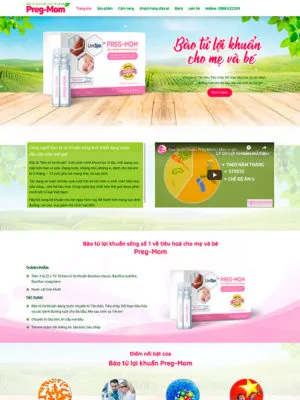 Health supplements website template preview