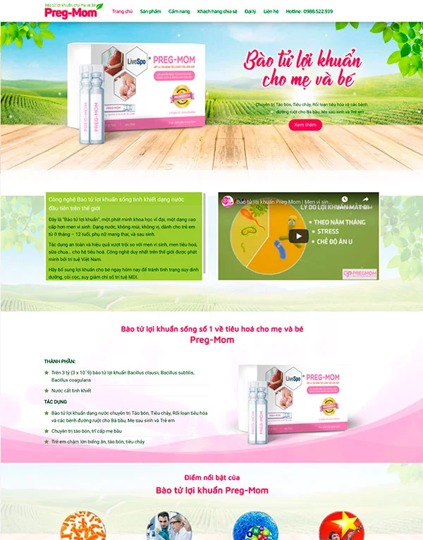 Health supplements website template preview